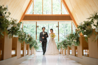 チャペルで撮影