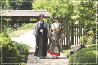 大宮公園での和装ロケーション撮影。