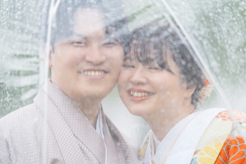 ビニール傘を利用して