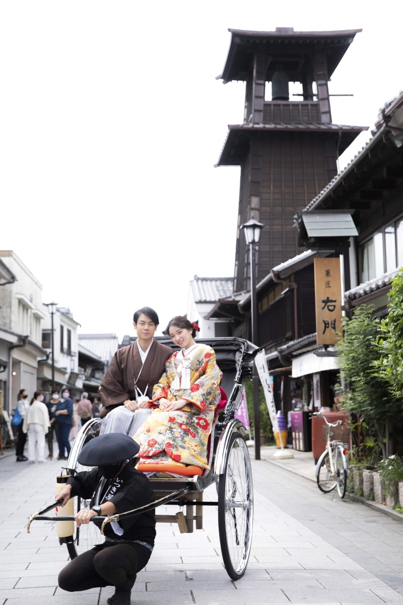 人力車に乗って