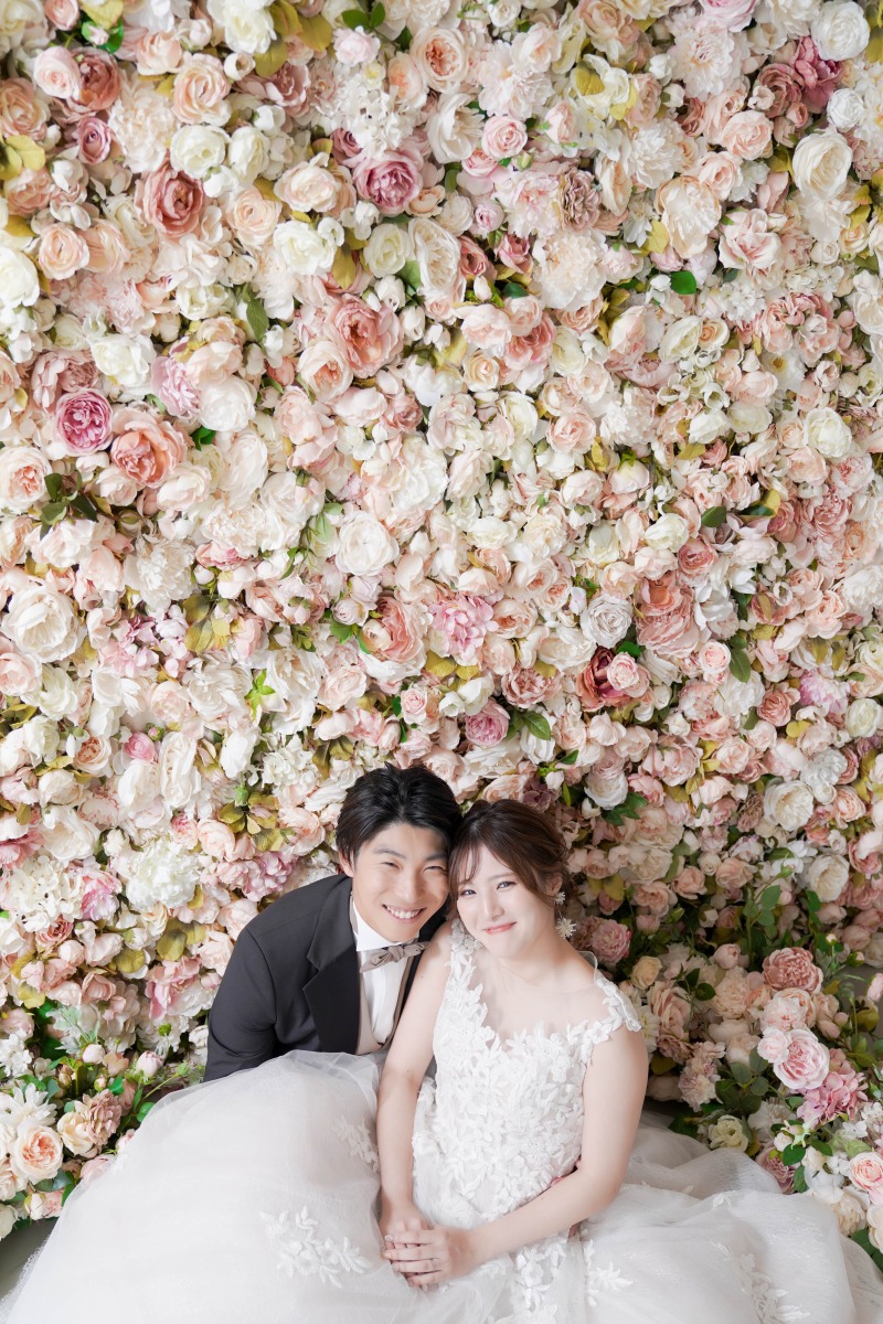 お花に囲まれて