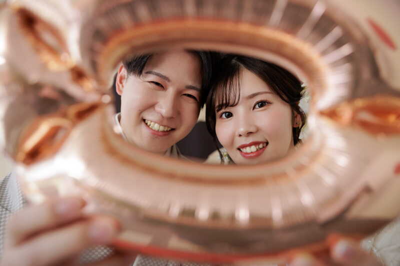『0』のバルーンでこんなお写真も!