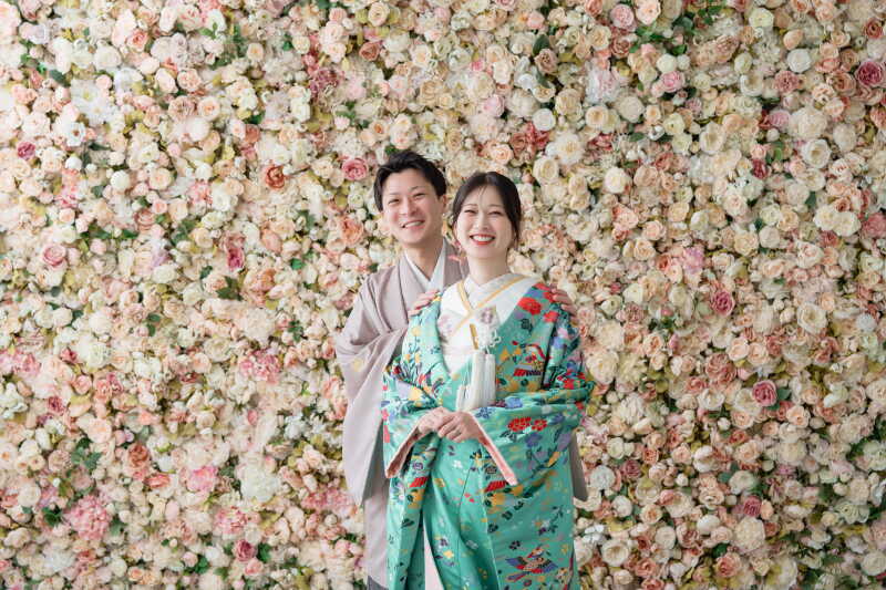 お花に囲まれて！