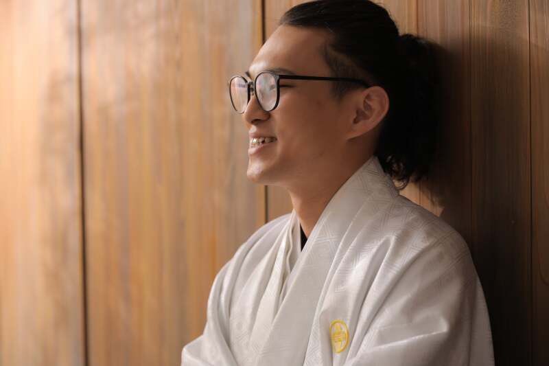 ご新郎様の表情も