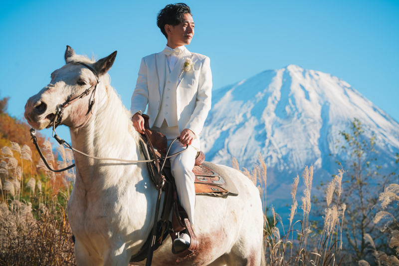 富士山×乗馬