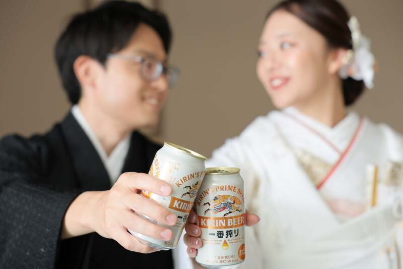 缶ビールを持ったらやっぱり...！