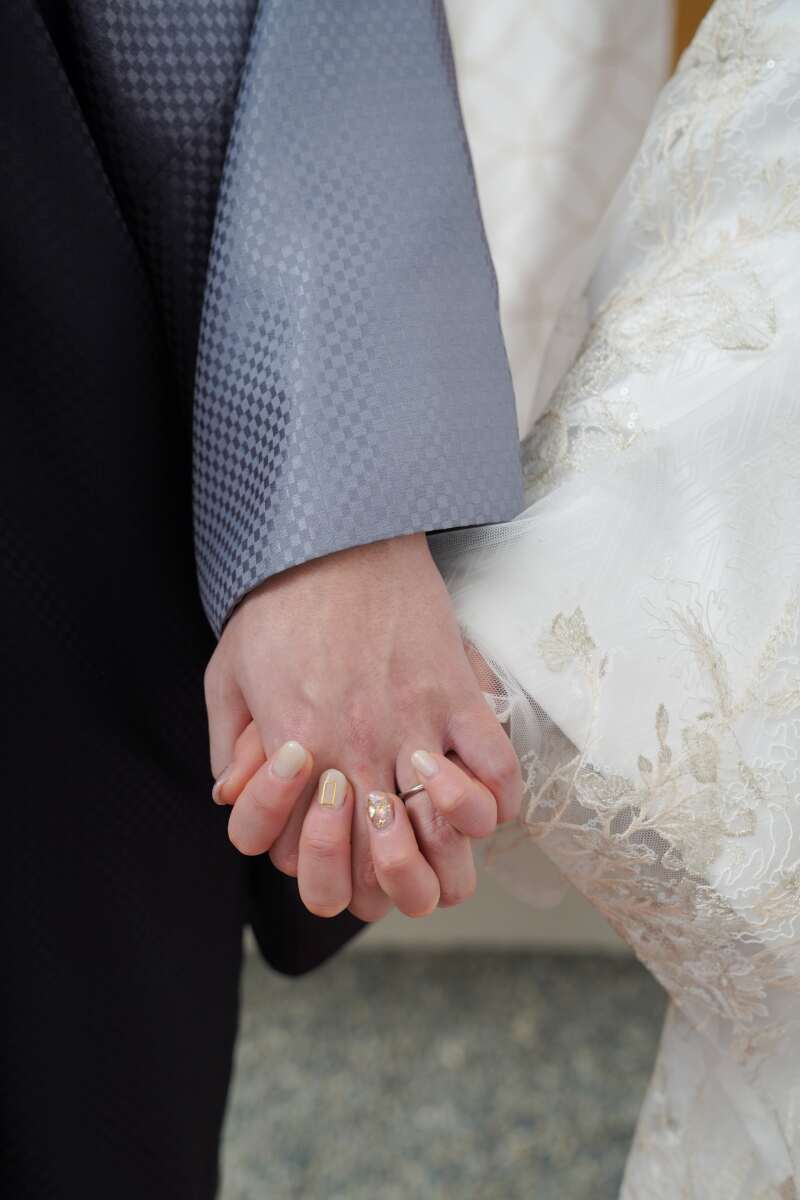 お二人のお手元のカット。