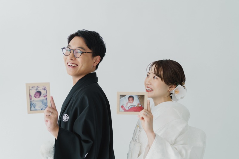 昔の写真と一緒