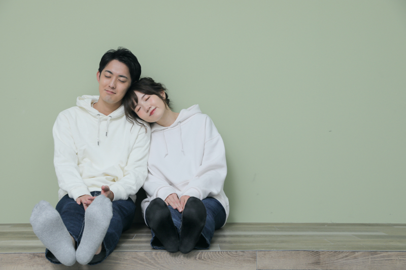 仲良く頭をコツン：）