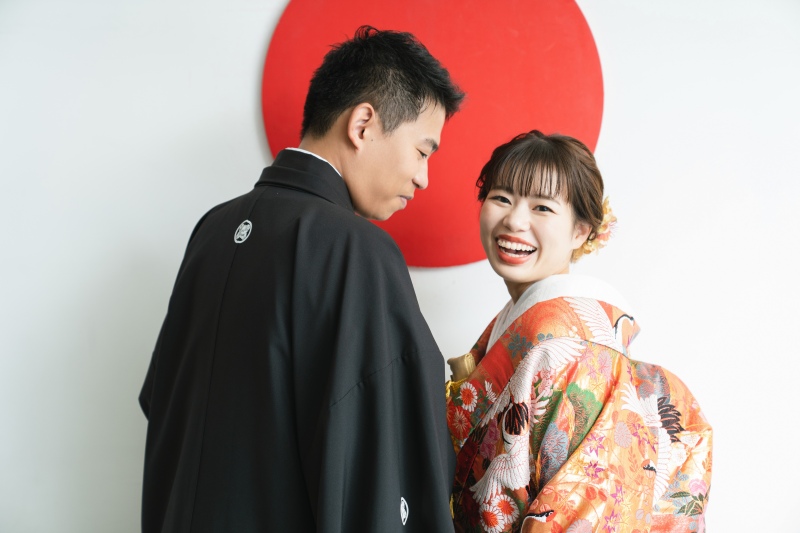 ご新婦様のかわいい笑顔