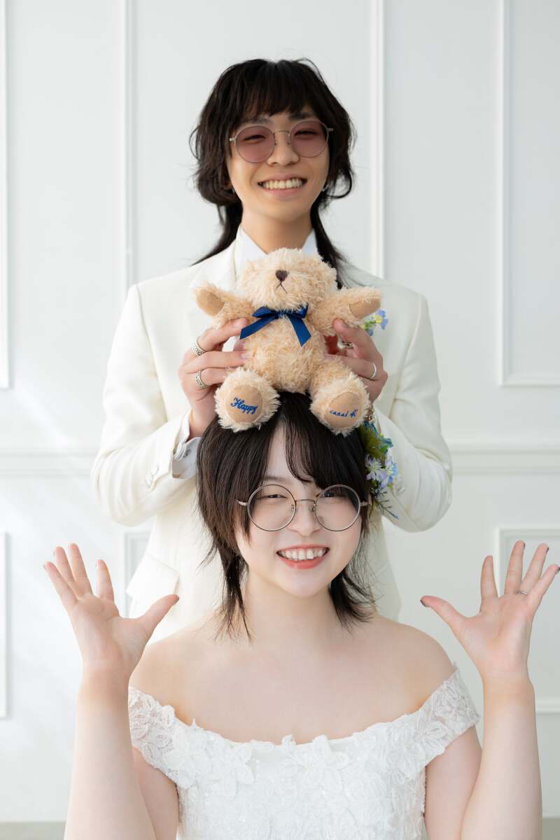  ぬいぐるみと一緒に