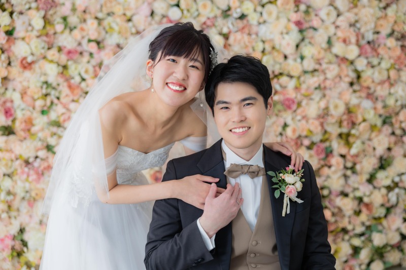 ベールをつけて