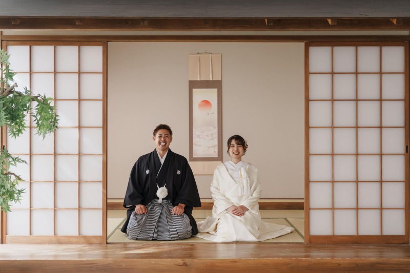 年賀状やウェルカムボードにも◎正座ショット！