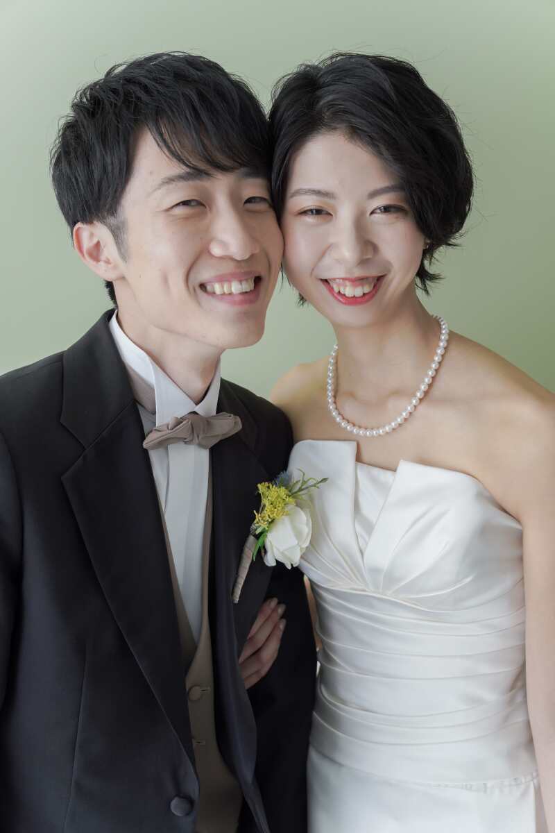 お二人一緒に寄り添って