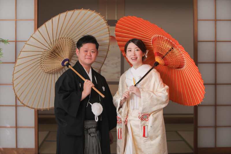 傘を使ったご希望カット