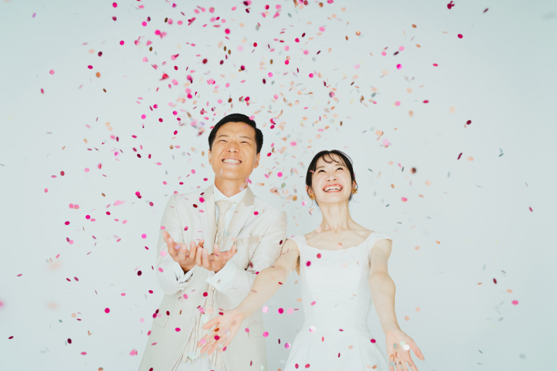 コンフェッティーを使って