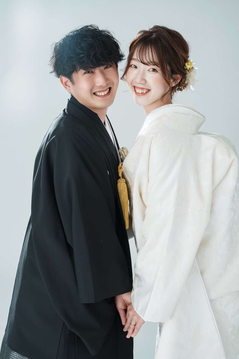 お顔を寄せたポーズも