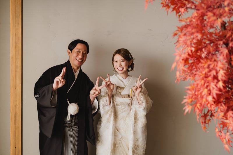 撮影最後はピースで