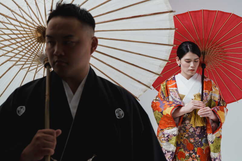 傘を使った撮影