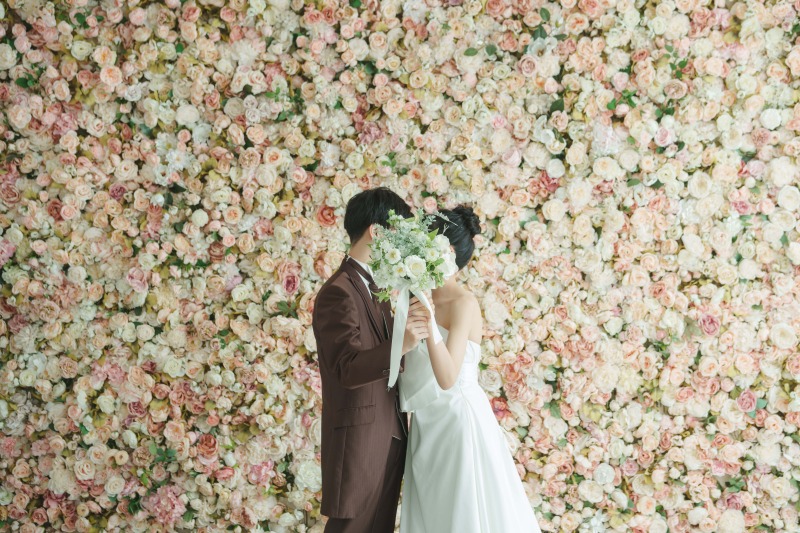 お花に囲まれて