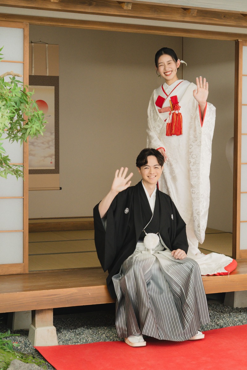 笑顔で