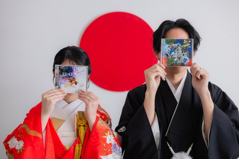 屋内庭園で、色打掛も！白無垢も！