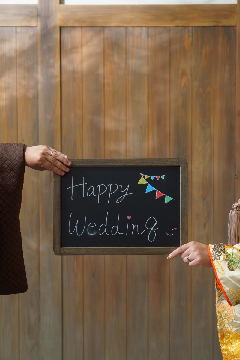 手作りの小物と一緒に。