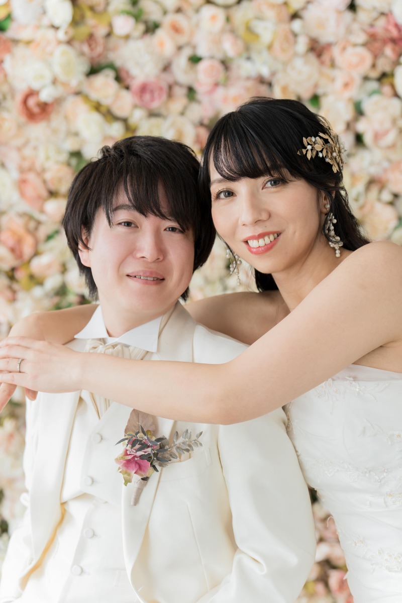 お二人の密着カット