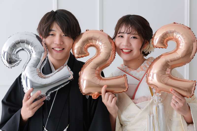 数字のバルーンで！