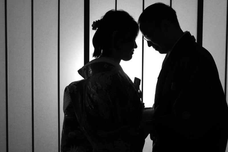 シルエットで幻想的に