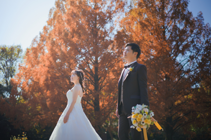 秋の大宮公園で