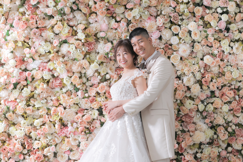 お花に囲まれて