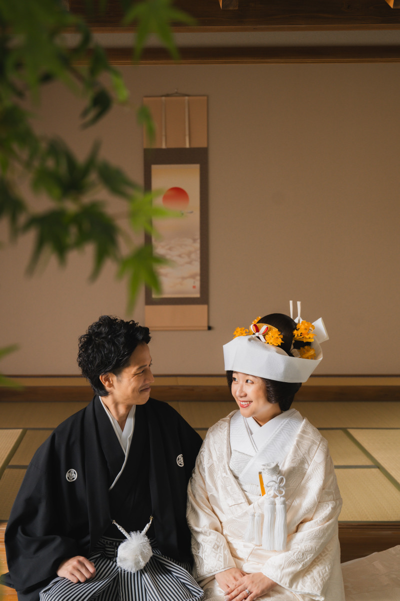 縁側で座って貰いながら