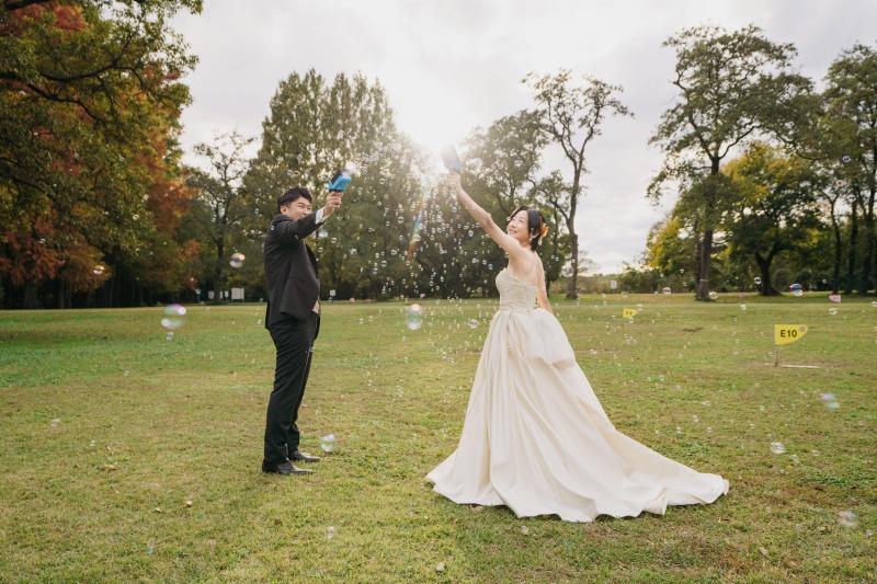 シャボン玉で遊びながら！