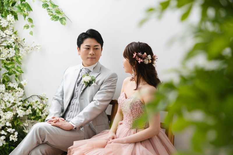 緑を入れて爽やかに