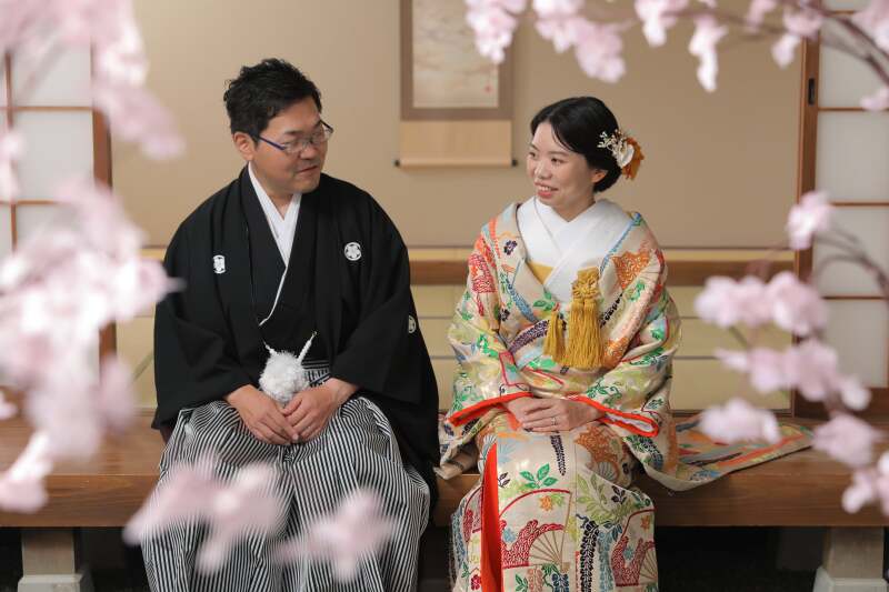 屋内庭園スタジオにて温かいお写真を