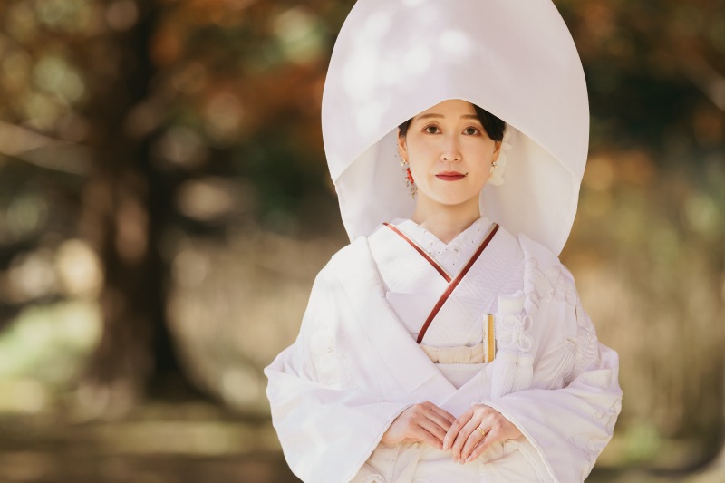 綿帽子と木漏れ日