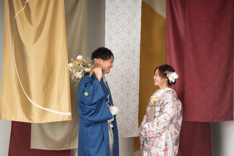 ブーケを渡して