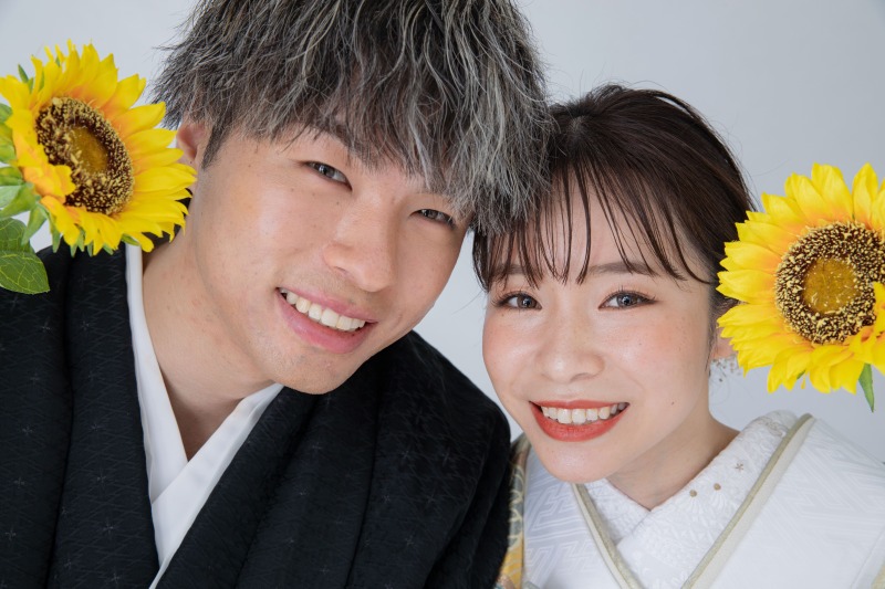 ひまわりと一緒に♡