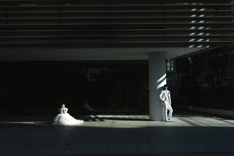 洋装ロケーションでの撮影