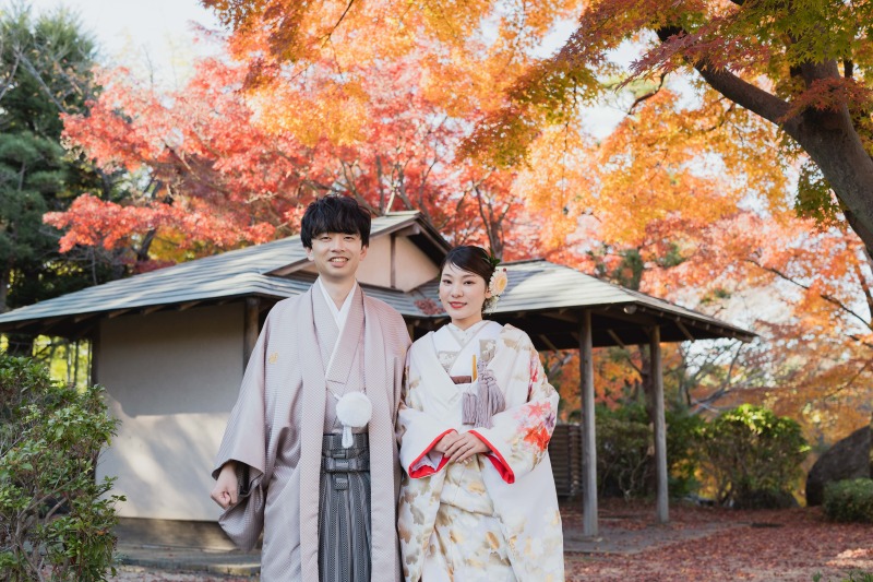 紅葉シーズンのロケーション撮影　【花田苑】