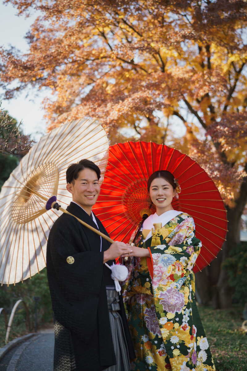 和傘で和の魅力満載に!