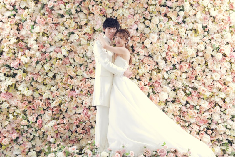 一面お花の背景で可愛く♡