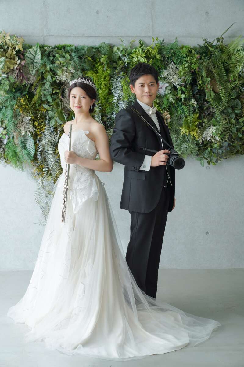 趣味のものを持って。