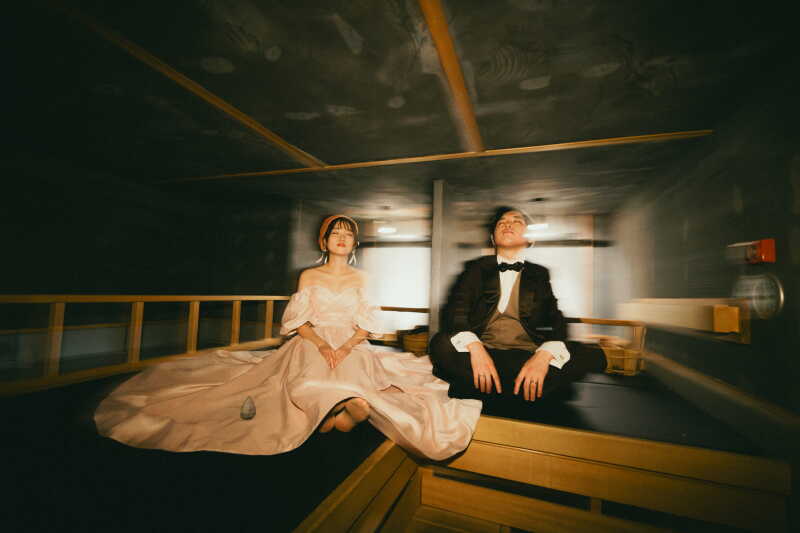 サウナハットで