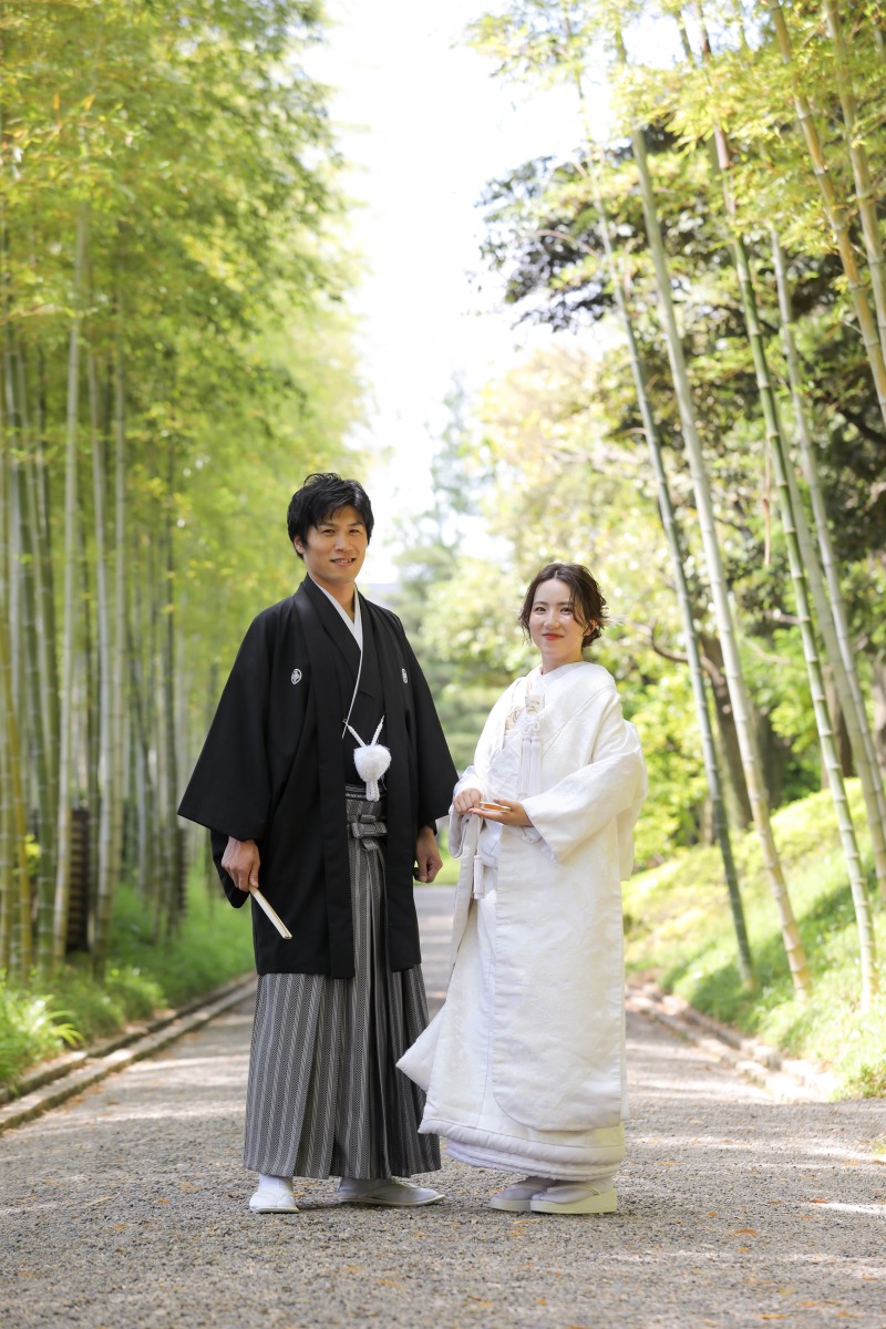 竹林の中で