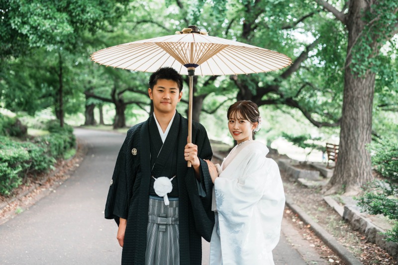 和傘を使った一枚