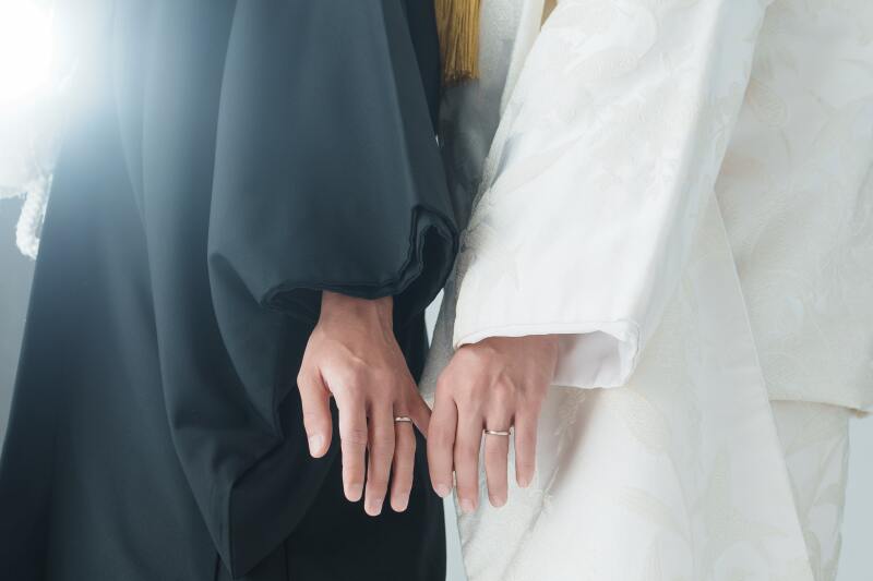 指輪の輝くお手元のカットも