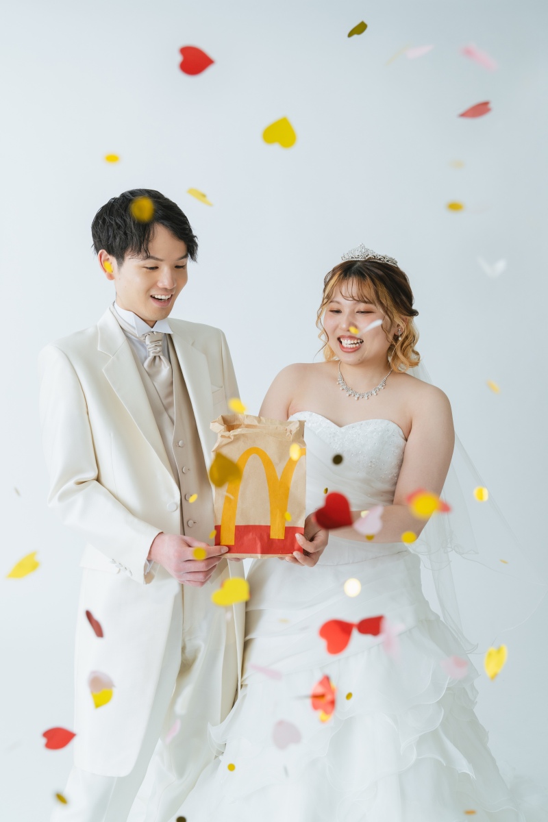 ハートを散らして