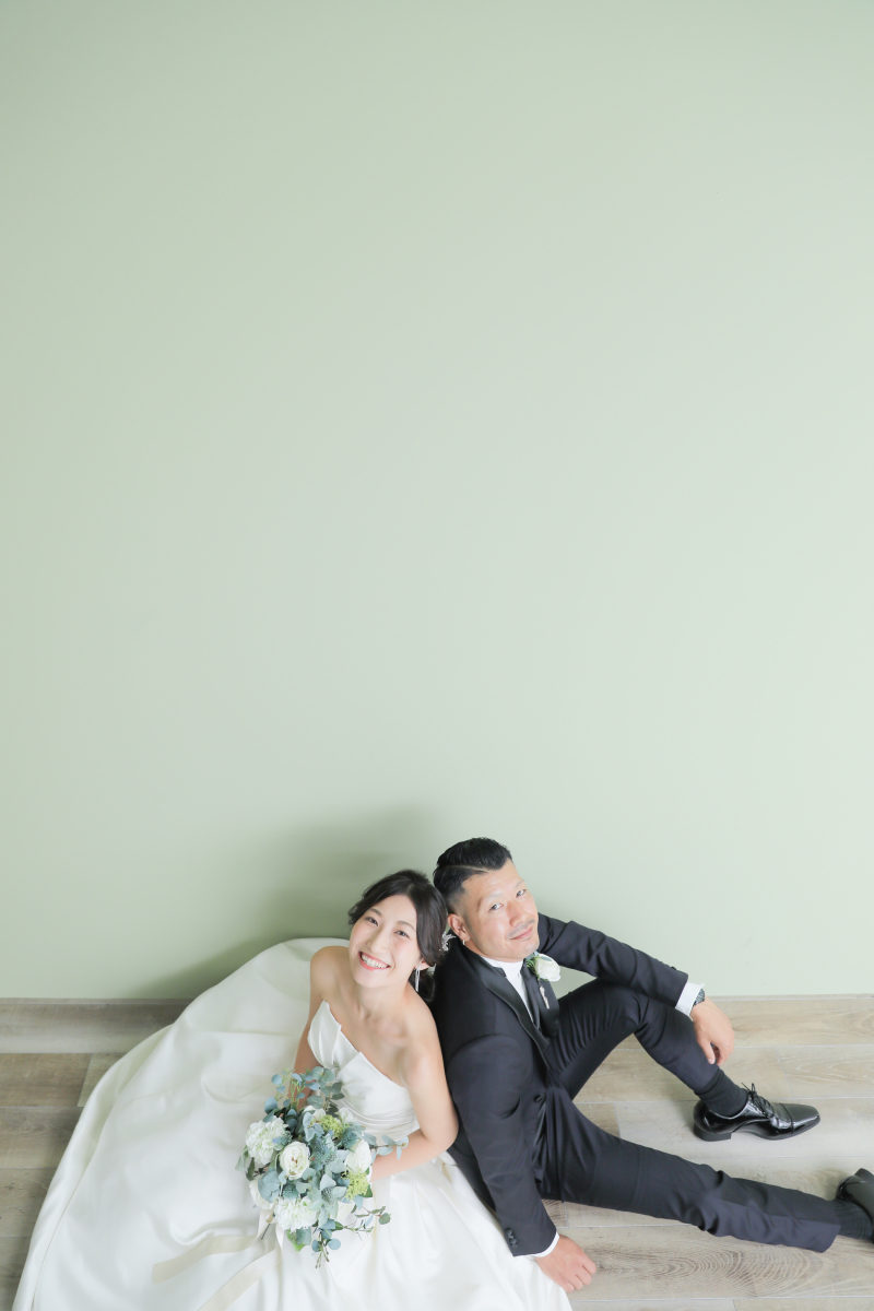 淡いグリーンバックも可愛らしい♡